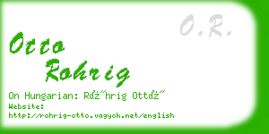 otto rohrig business card